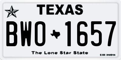 TX license plate BWO1657