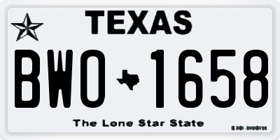 TX license plate BWO1658