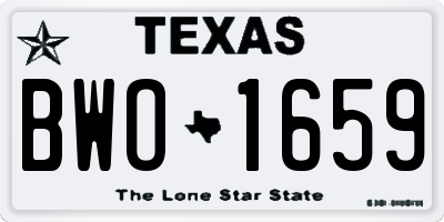 TX license plate BWO1659