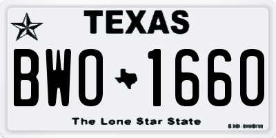 TX license plate BWO1660