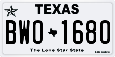 TX license plate BWO1680