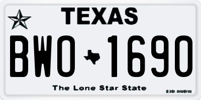 TX license plate BWO1690