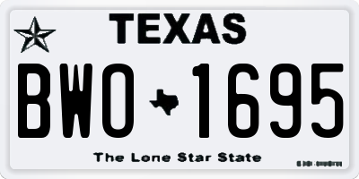 TX license plate BWO1695