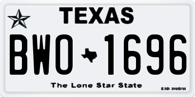 TX license plate BWO1696