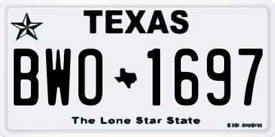 TX license plate BWO1697
