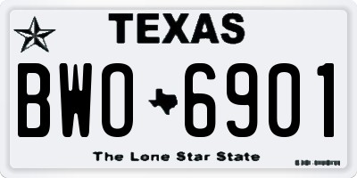 TX license plate BWO6901