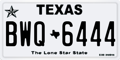 TX license plate BWQ6444