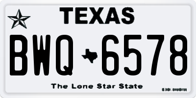 TX license plate BWQ6578