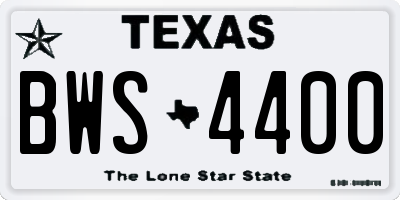 TX license plate BWS4400