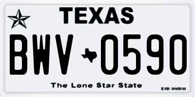 TX license plate BWV0590