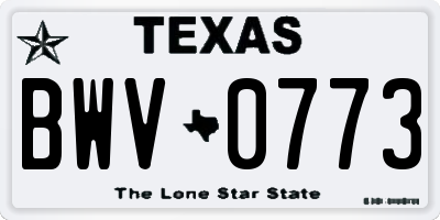 TX license plate BWV0773