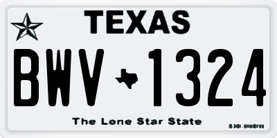 TX license plate BWV1324