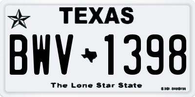 TX license plate BWV1398