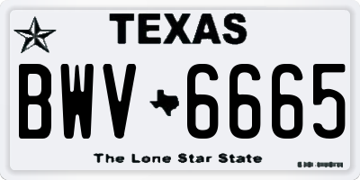 TX license plate BWV6665