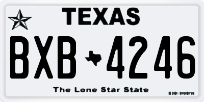 TX license plate BXB4246