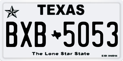 TX license plate BXB5053