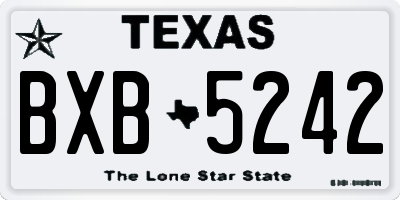 TX license plate BXB5242