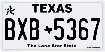 TX license plate BXB5367