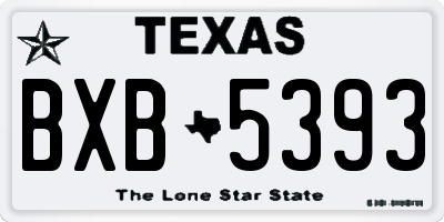 TX license plate BXB5393