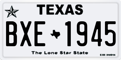 TX license plate BXE1945