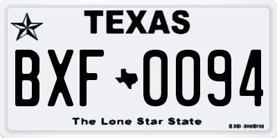 TX license plate BXF0094