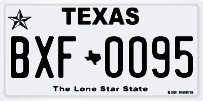 TX license plate BXF0095