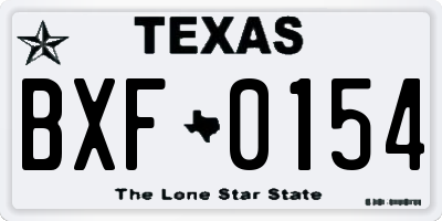 TX license plate BXF0154