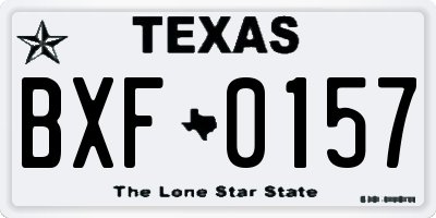TX license plate BXF0157