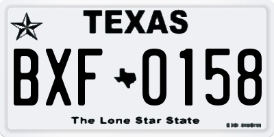 TX license plate BXF0158
