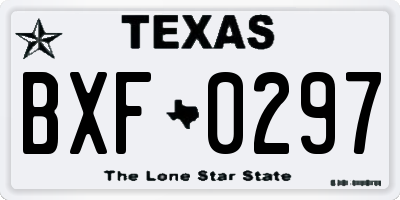 TX license plate BXF0297