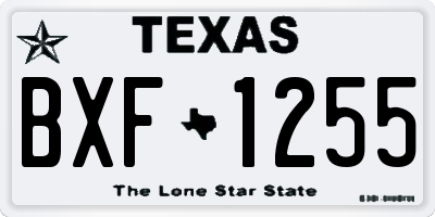 TX license plate BXF1255