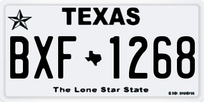 TX license plate BXF1268