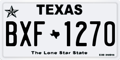 TX license plate BXF1270