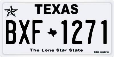 TX license plate BXF1271