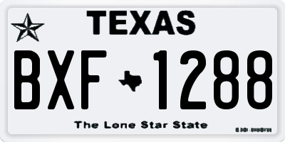 TX license plate BXF1288
