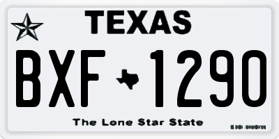 TX license plate BXF1290