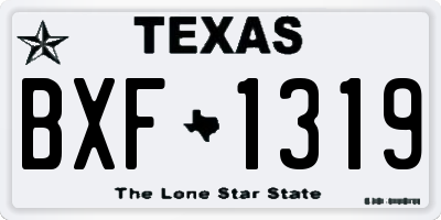 TX license plate BXF1319