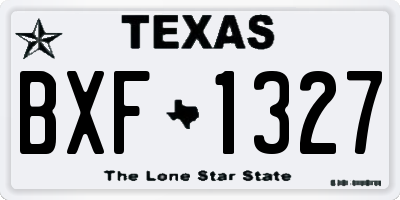 TX license plate BXF1327