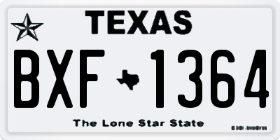 TX license plate BXF1364