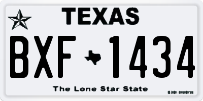 TX license plate BXF1434