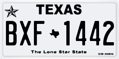 TX license plate BXF1442