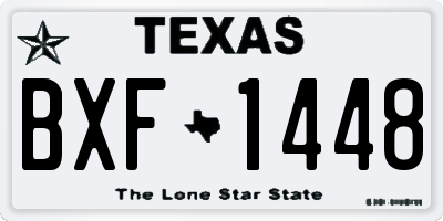 TX license plate BXF1448