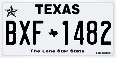 TX license plate BXF1482