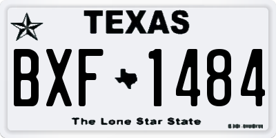 TX license plate BXF1484