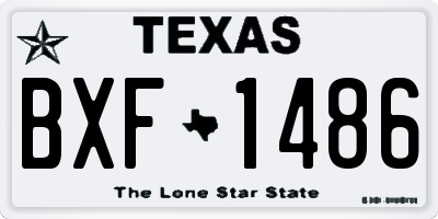 TX license plate BXF1486