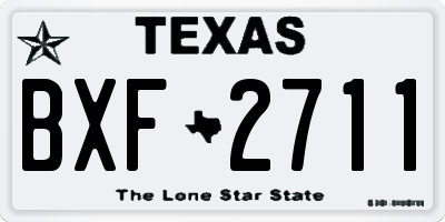 TX license plate BXF2711