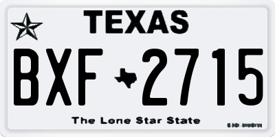 TX license plate BXF2715