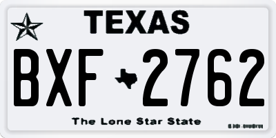 TX license plate BXF2762