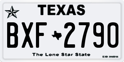 TX license plate BXF2790