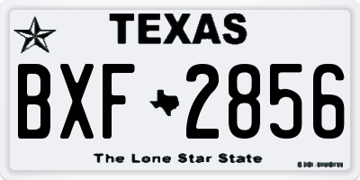TX license plate BXF2856